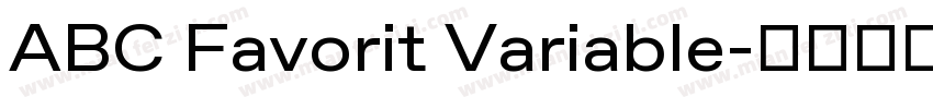 ABC Favorit Variable字体转换